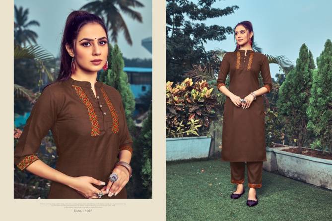 Vff Life Style Ethnic Wear Designer Cotton Latest Kurti With Bottom Collection